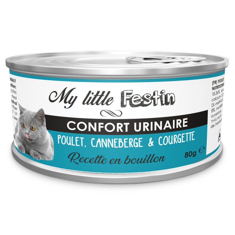Pâtée ''Confort urinaire'', bouillon Poulet et Can
