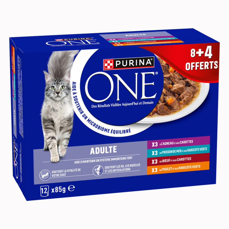 Effilés en sauce pour chat - 4 variétés - 8+4 offe
