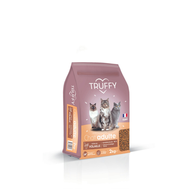 Croquettes à la volaille pour chat adulte - 2kg