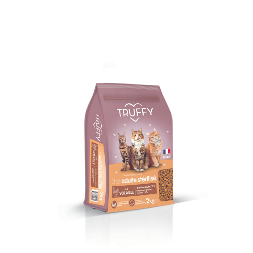 Croquettes à la volaille pour chat adulte stérilis