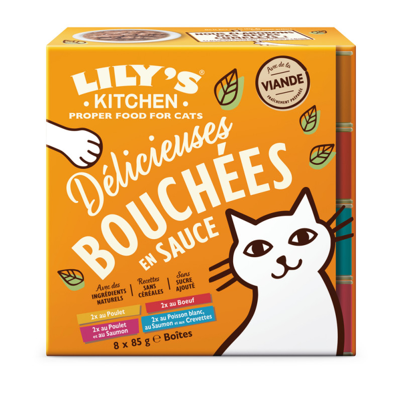 Multipack sélection morceaux en sauce pour chat -