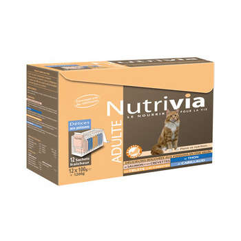 Nutrivia chat adulte: poissons 12x100g