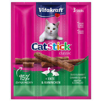 Friandise Cat Stick Mini canard et lapin, sachet d