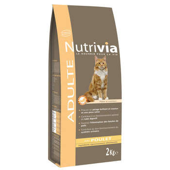 Croquettes chat Nutrivia au poulet : 2 kg