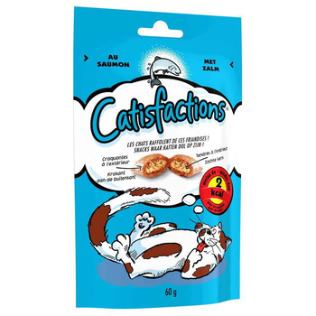 Friandises pour chat Catisfactions au saumon 60 gr