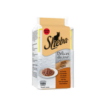 Sheba Délices du jour : volaille sauce, 6x50g