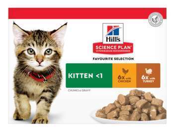 Sachet chaton multipack Dinde et poulet 12 x 85g