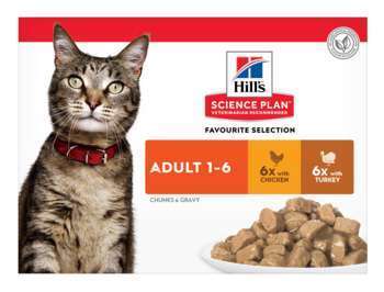 Sachet chat Adulte multipack Dinde et poulet 12 x