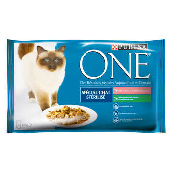 Sachets chat One adulte stérilisé, effilés en sauc