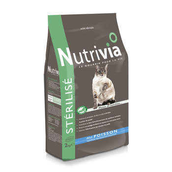 Croquettes Nutrivia,chat adulte stérilisé:2kg