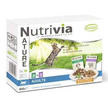 Sachet Nutrivia Nature pour chat adulte : Viandes