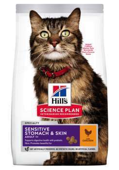 Croquettes chat adulte estomac et peau sensible au