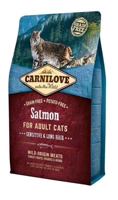 Croquettes Carnilove saumon pour chat adulte à poi