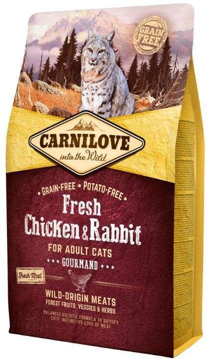 Croquettes chat Carnilove Poulet & lapin 2kg