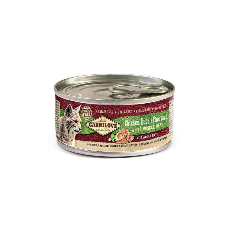 Pâtée pour chat au poulet, canard et faisan 100g