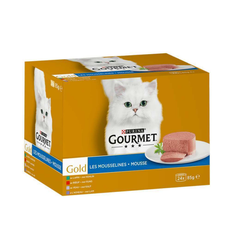 Mousselines Gourmet Gold pour chat x24 boites