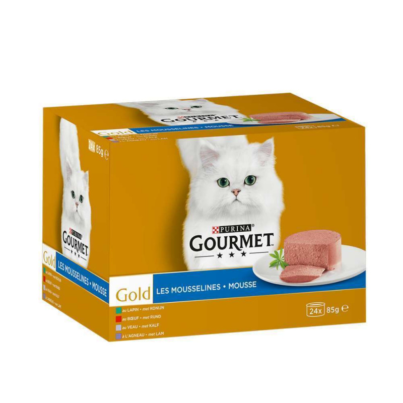 Mousselines chat Gourmet Gold - 24 x 85 g