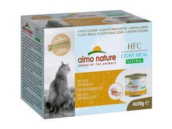 Boite pour chat Pack 4x50 Gr - Hfc Light Meal Blan