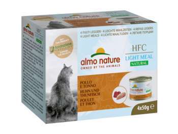 Boite pour chat Pack 4x50 Gr - Hfc Light Meal Poul