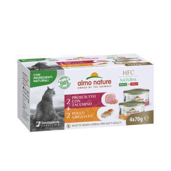 Boite pour chat 4x70g Hfc Natural Jambon Dinde / P