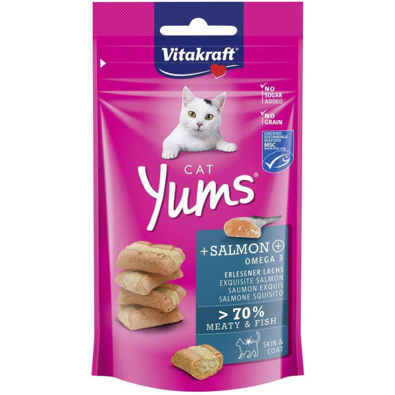 Friandise Chat Yums Saumon Omega 3 - 40g
