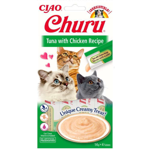 Churu thon avec recette poulet pour chat 14g x 4