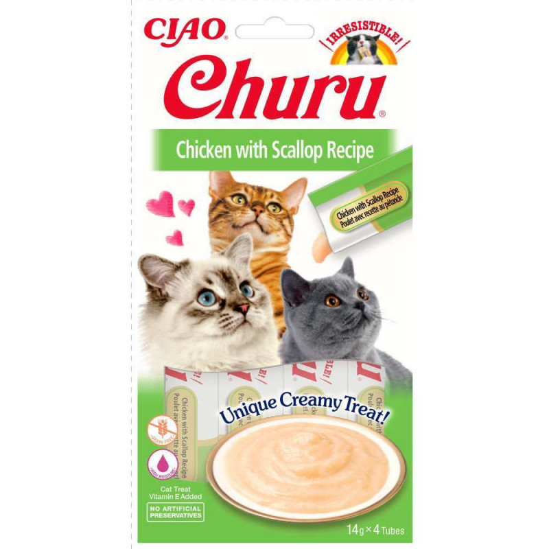 Churu poulet avec recette au pétoncle pour chat 14