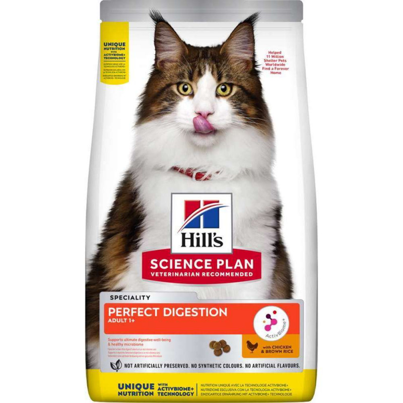 Croquettes pour chat Perfect Digestion au poulet 1