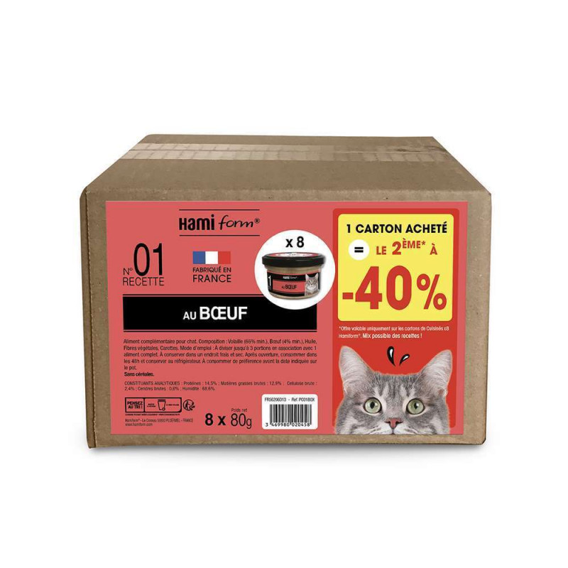Les cuisinés pour chat recette n°1 Buf 8x80g