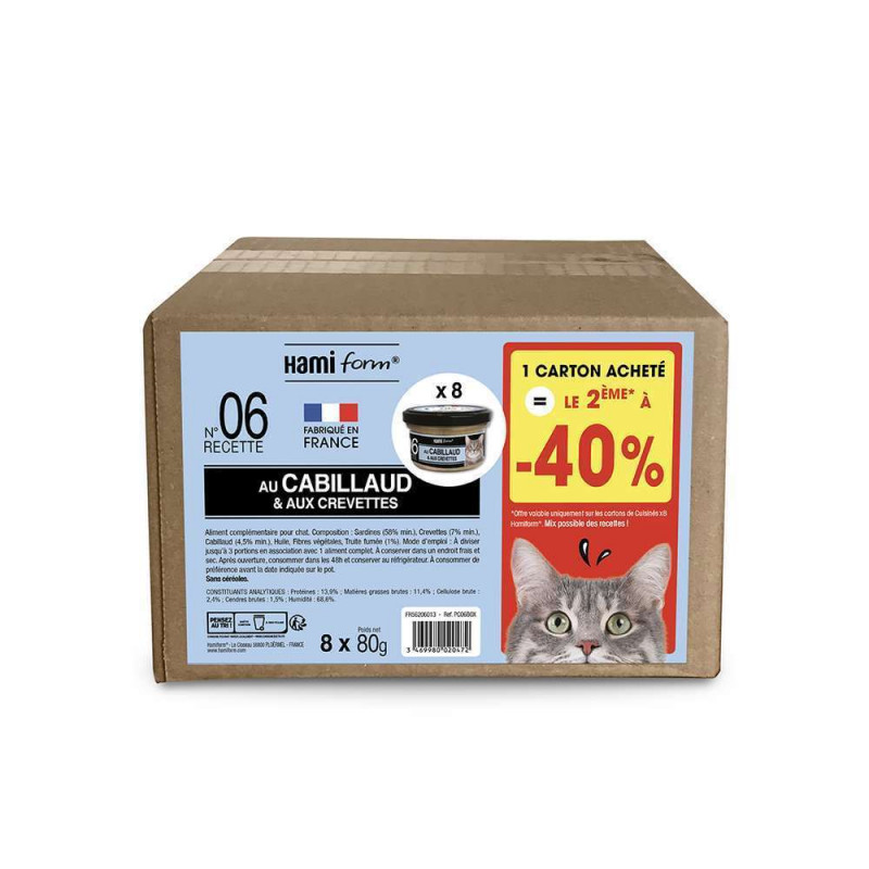 Les cuisinés pour chat recette n°6 Cabillaud/Creve