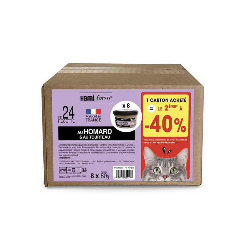 Pâtées cuisinées n°24 homard/tourteau - 8x80g