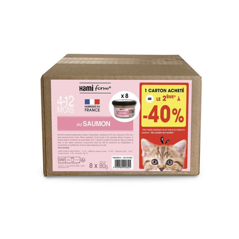 Les cuisinés pour chaton recette n°31 Saumon 8x80g
