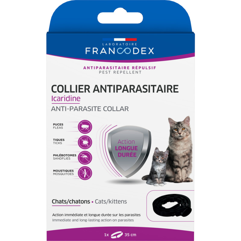 Collier antiparasitaire icaridine 35 cm couleur no