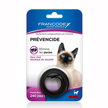 Collier chat Prevencide 240j : noir