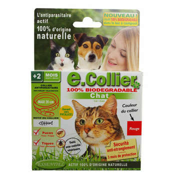 Collier antiparasitaire chat essentiel:rouge