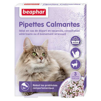 Pipettes calmantes pour chat : 3 pipettes à base d