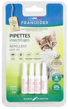 Pipettes antiparasitaires pour chaton, x4