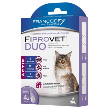 Pipettes antiparasitaires pour chat, x4