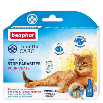 Pipettes stop parasites pour chats 6x1 ml
