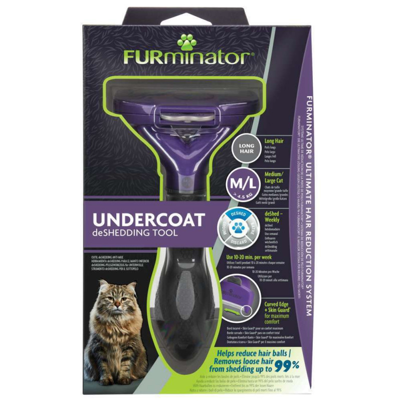 Brosse pour chat Undercoat M/L Poils Longs