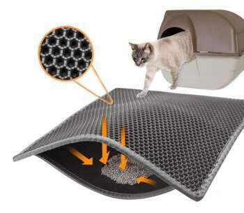 Tapis de litière alvéolé por chat