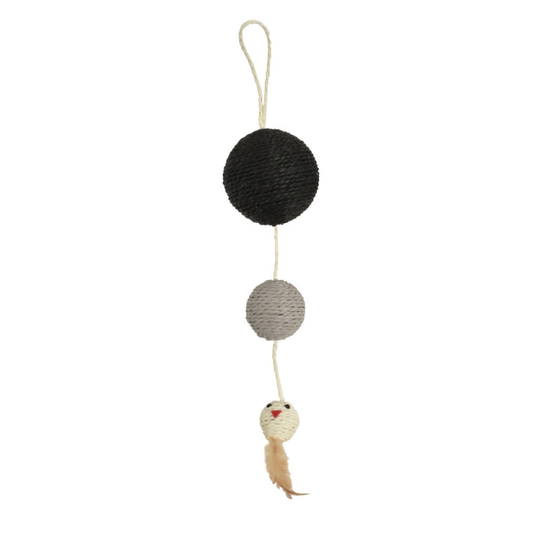 Griffoir plume noir pour chat