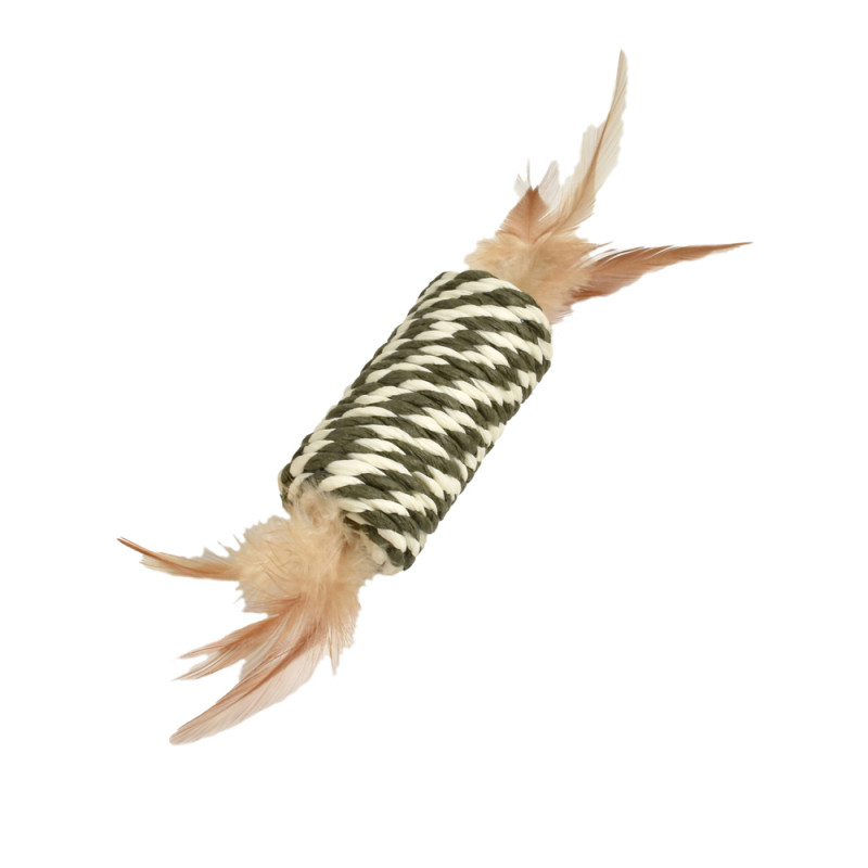Jouet Tube vert pour chat 8x4x4 cm