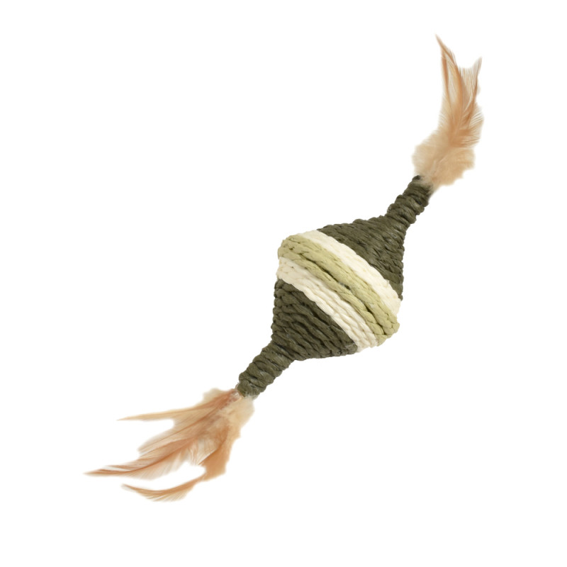 Jouet Youpi vert pour chat 13x6,5x6,5 cm