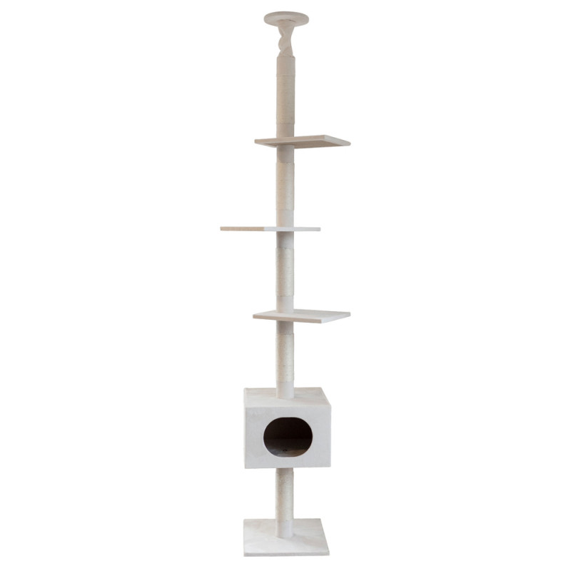 Arbre à chat Ferdi, coloris blanc - L. 38xl. 38xH.