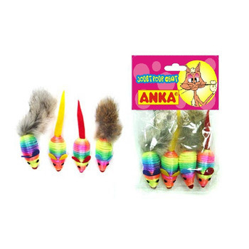 Souris Arc-en-ciel pour chat : par 4