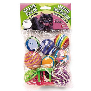Multi jouets pour chat : pack de 9 pièces