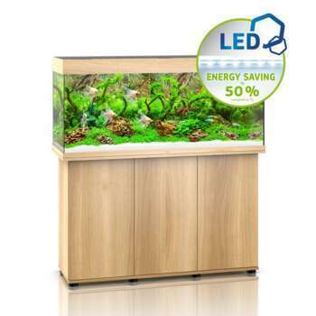 Aquarium avec meuble LED Rio 240 en bois - H. 73 c