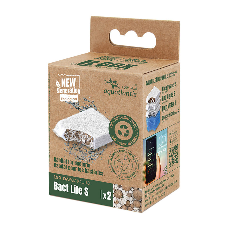 Masse de filtration pour aquarium B-Box Bact Life,