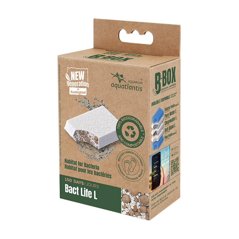 Masse de filtration pour aquarium B-Box Bact Life,